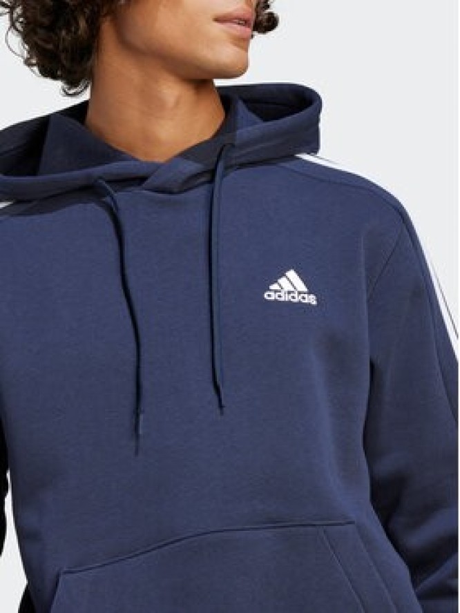 adidas Bluza Essentials Fleece 3-Stripes IJ6473 Granatowy Regular Fit