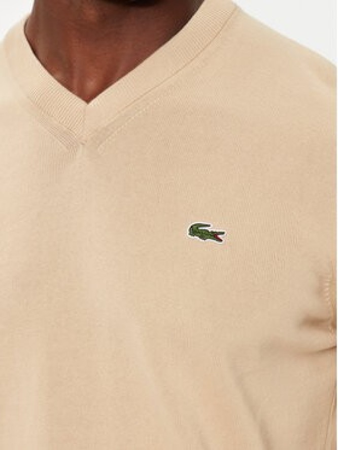 Lacoste Sweter AH1951 Beżowy Regular Fit