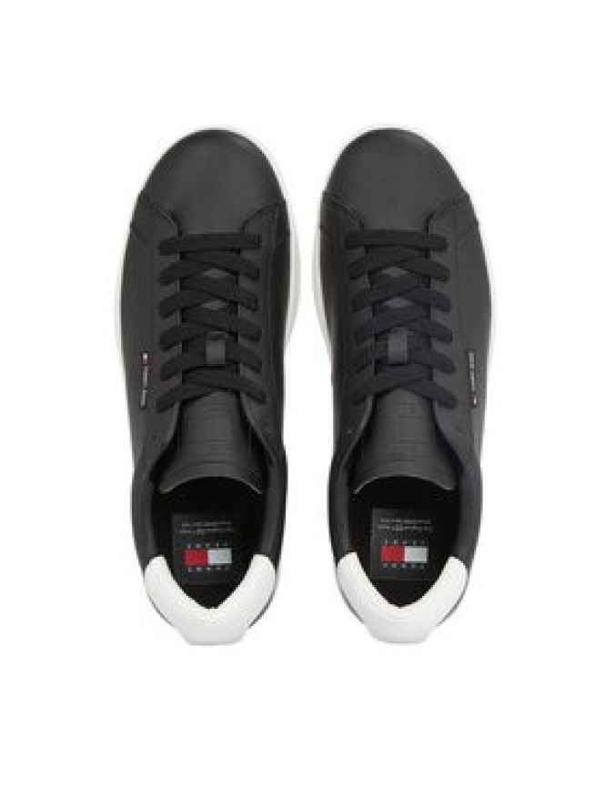 Tommy Jeans Sneakersy Tjm Leather Low Cupsole EM0EM01374 Czarny