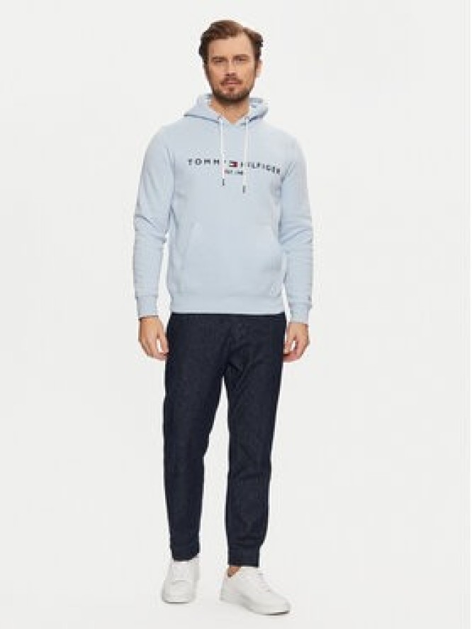 Tommy Hilfiger Bluza Logo MW0MW11599 Błękitny Regular Fit