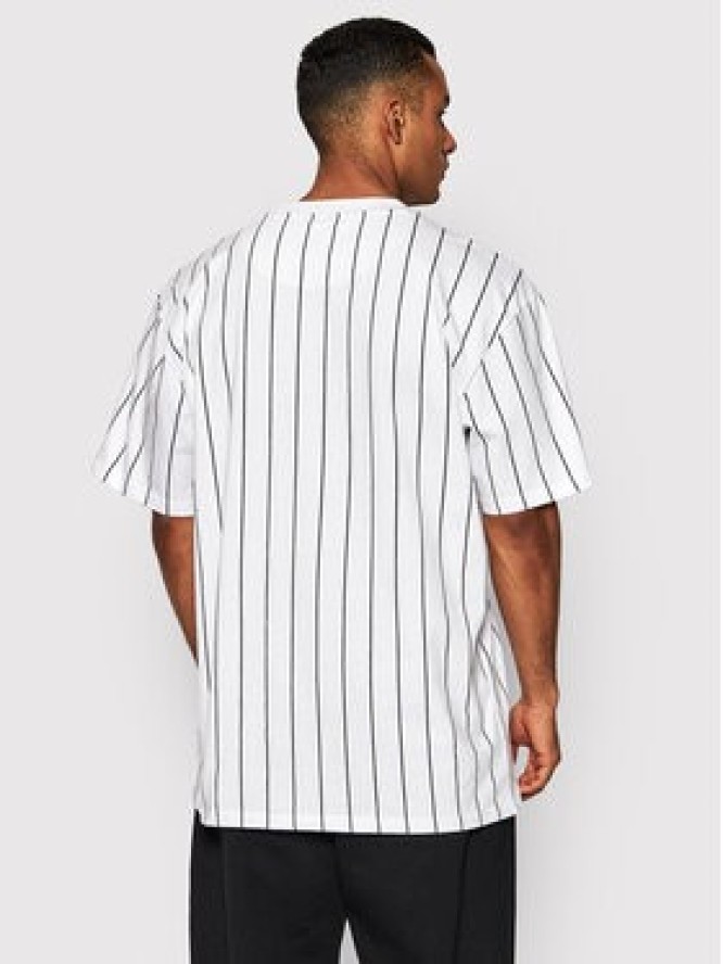 Karl Kani T-Shirt Signature Pinstripe 6030152 Biały Regular Fit