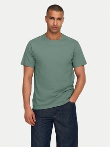 Only & Sons T-Shirt 22025208 Zielony Regular Fit