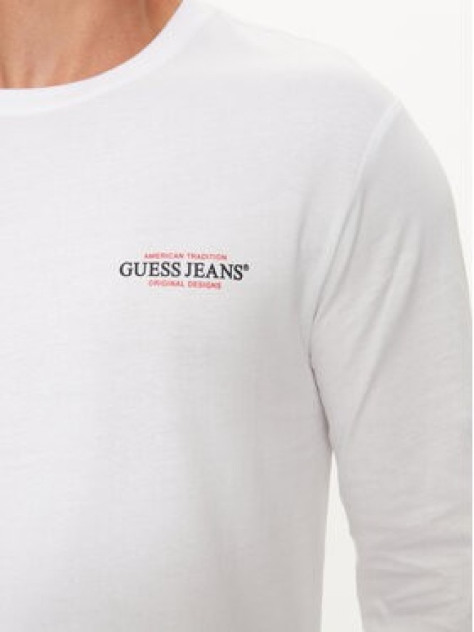 Guess Jeans Longsleeve M4YI54 K8HM0 Biały Regular Fit