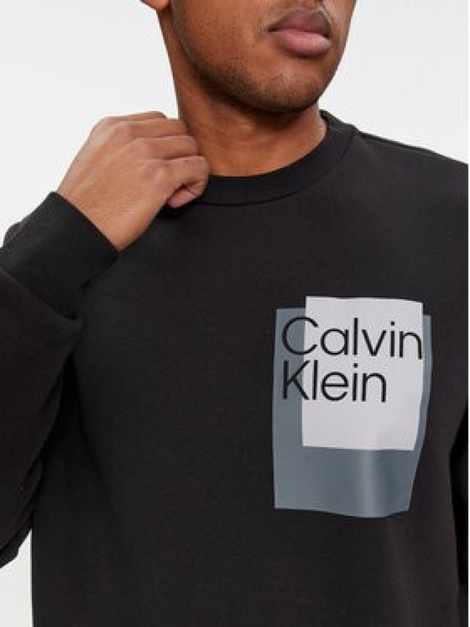 Calvin Klein Bluza Overlay K10K112249 Czarny Regular Fit