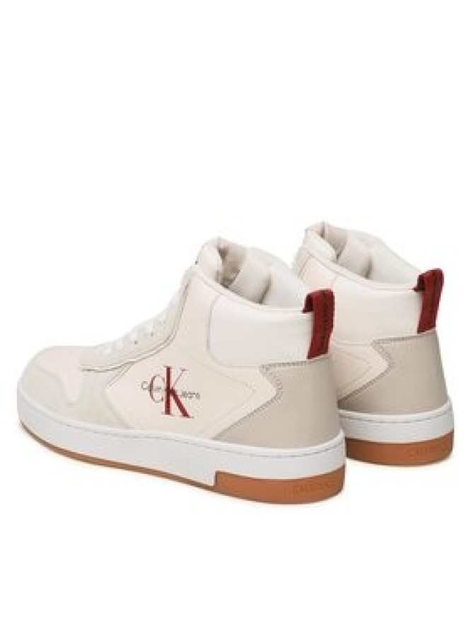 Calvin Klein Jeans Sneakersy Basket Cupsole Irreg Lines YM0YM00612 Écru