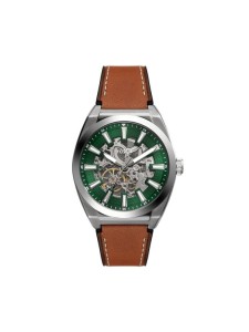 Fossil Zegarek Everett Skeleton Automatic ME3261 Zielony