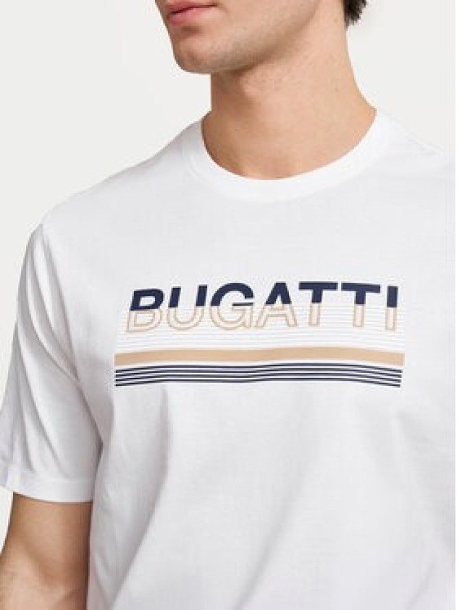 Bugatti T-Shirt 8350-65041B Biały Regular Fit