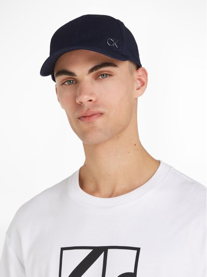 Calvin Klein Czapka z daszkiem Ck Bombed Metal Bb Cap K50K510968 Granatowy