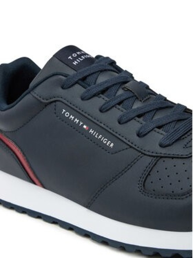 Tommy Hilfiger Sneakersy New Runner Eva Mix Lth Flag FM0FM05453 Granatowy