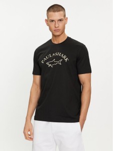 Paul&Shark T-Shirt 24411032 Czarny Regular Fit