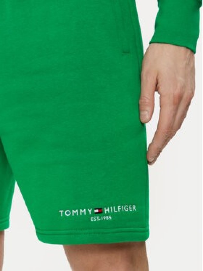 Tommy Hilfiger Szorty sportowe Logo MW0MW34201 Zielony Regular Fit