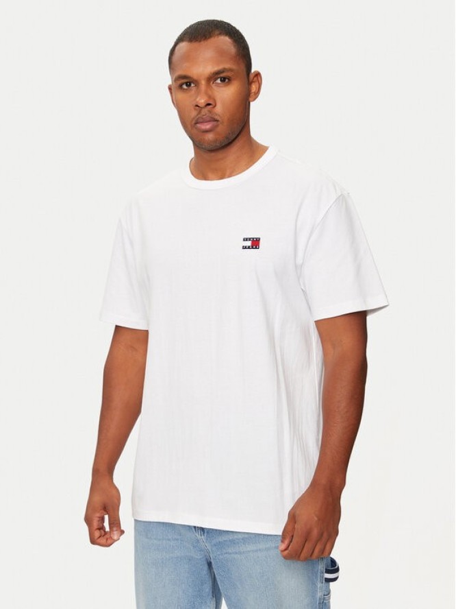 Tommy Jeans T-Shirt DM0DM17995 Biały Regular Fit