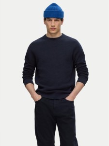 Selected Homme Sweter 16094385 Granatowy Regular Fit