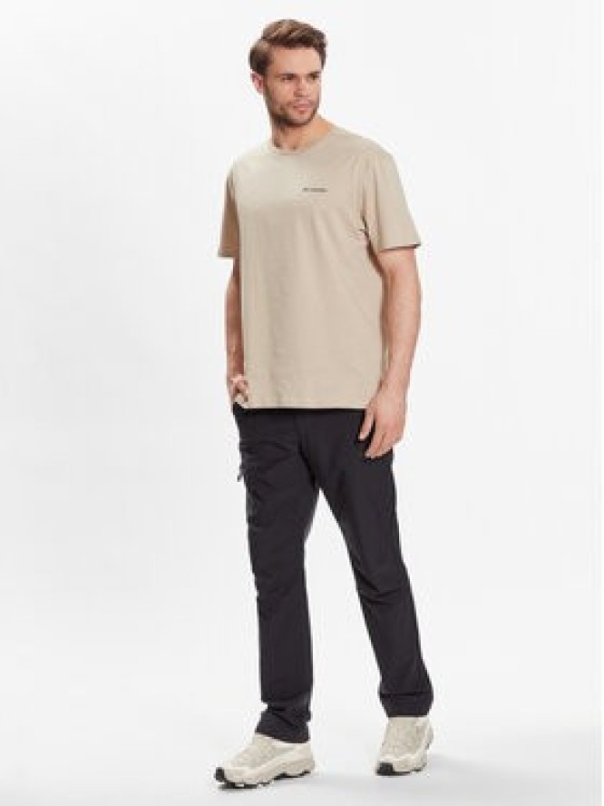 Columbia T-Shirt Basic Logo 1680053 Beżowy Regular Fit