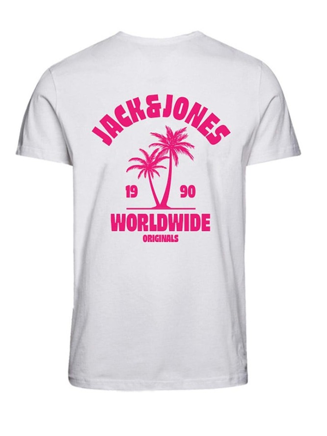 Jack & Jones Koszulka "Marbella" w kolorze białym rozmiar: M
