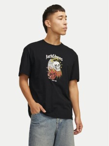 Jack&Jones T-Shirt Seven Skull 12262491 Czarny Regular Fit