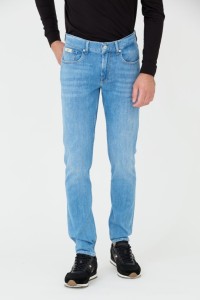 7 FOR ALL MANKIND Jeansy niebieskie Slimmy Tapered