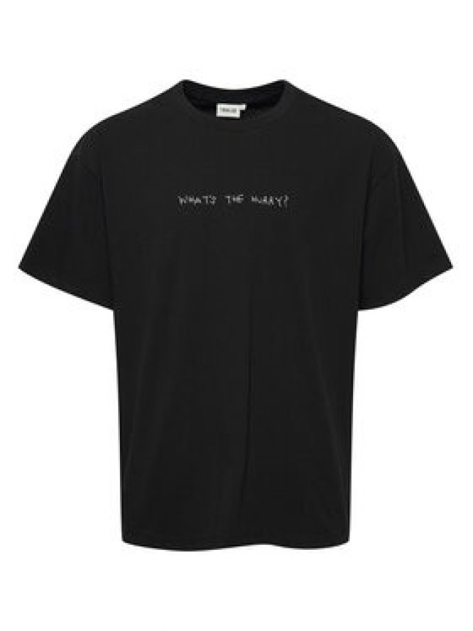 Solid T-Shirt 21108030 Czarny Regular Fit