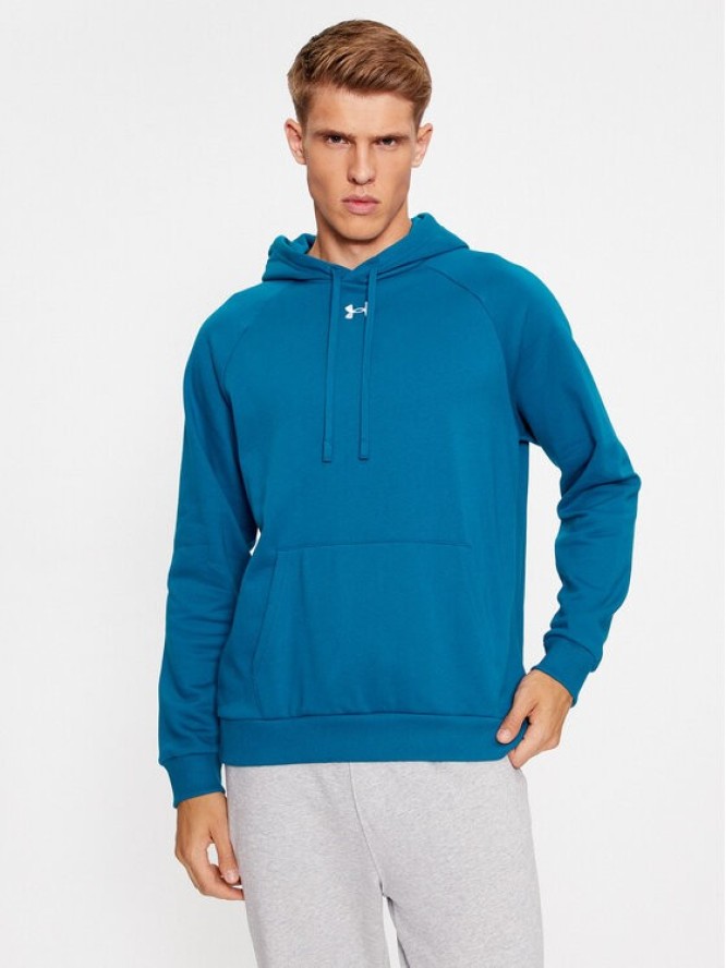 Under Armour Bluza Ua Rival Fleece Hoodie 1379757 Niebieski Loose Fit