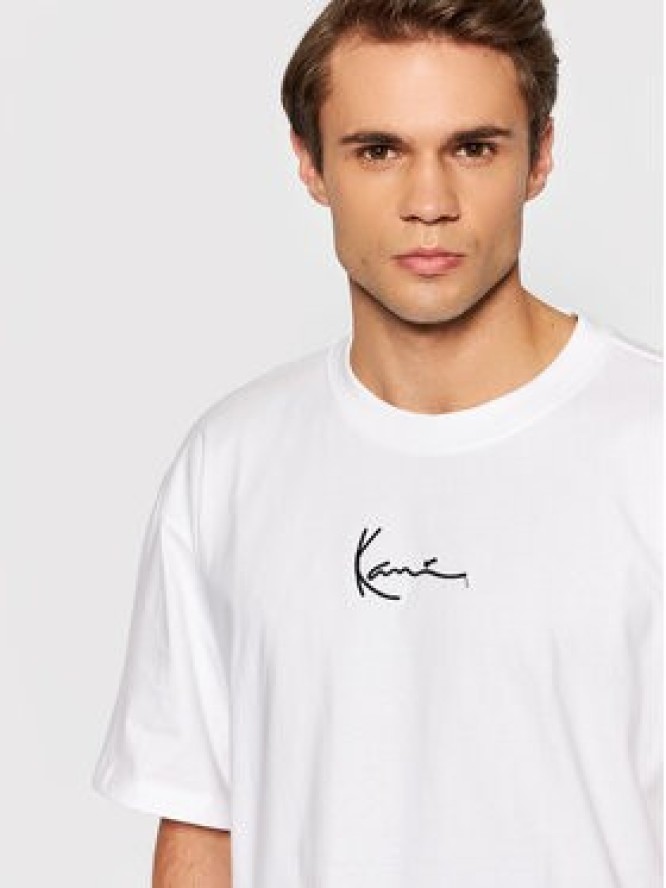 Karl Kani T-Shirt Small Signature 6060585 Biały Regular Fit