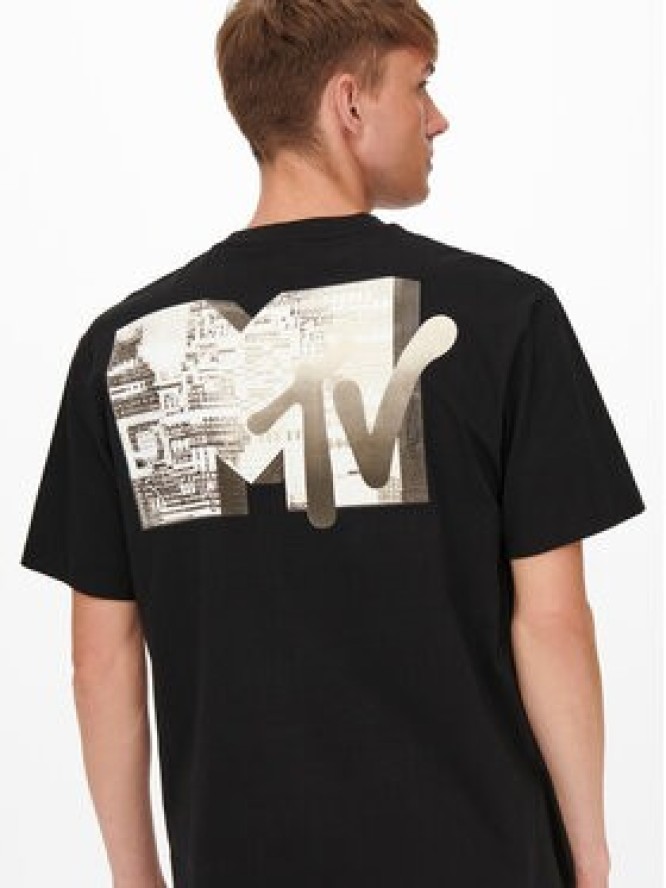 Only & Sons T-Shirt MTV 22022779 Czarny Relaxed Fit