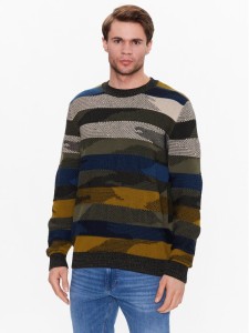 Sisley Sweter 1398T101G Kolorowy Regular Fit