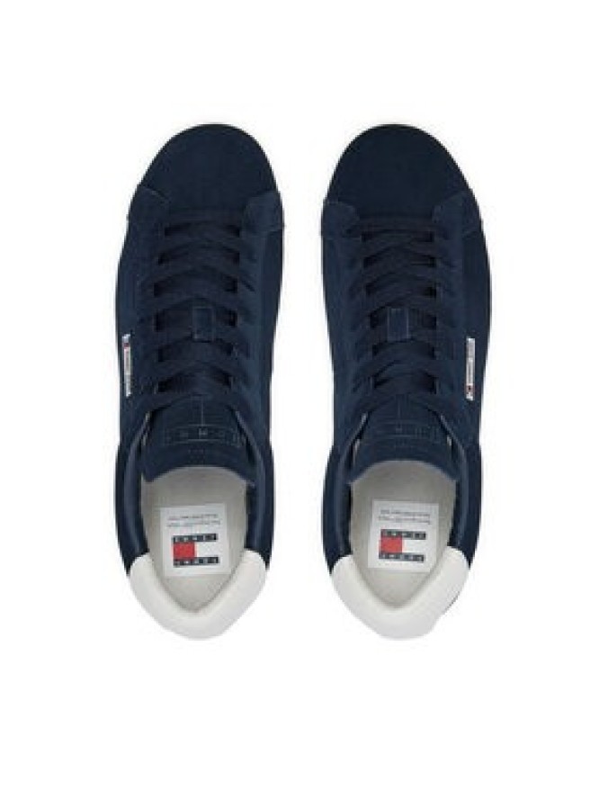 Tommy Jeans Sneakersy Tjm Leather Low Cupsole Suede EM0EM01375 Granatowy