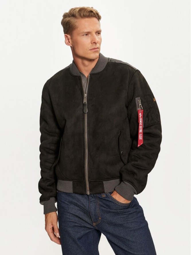 Alpha Industries Kurtka bomber 148122 Czarny Regular Fit