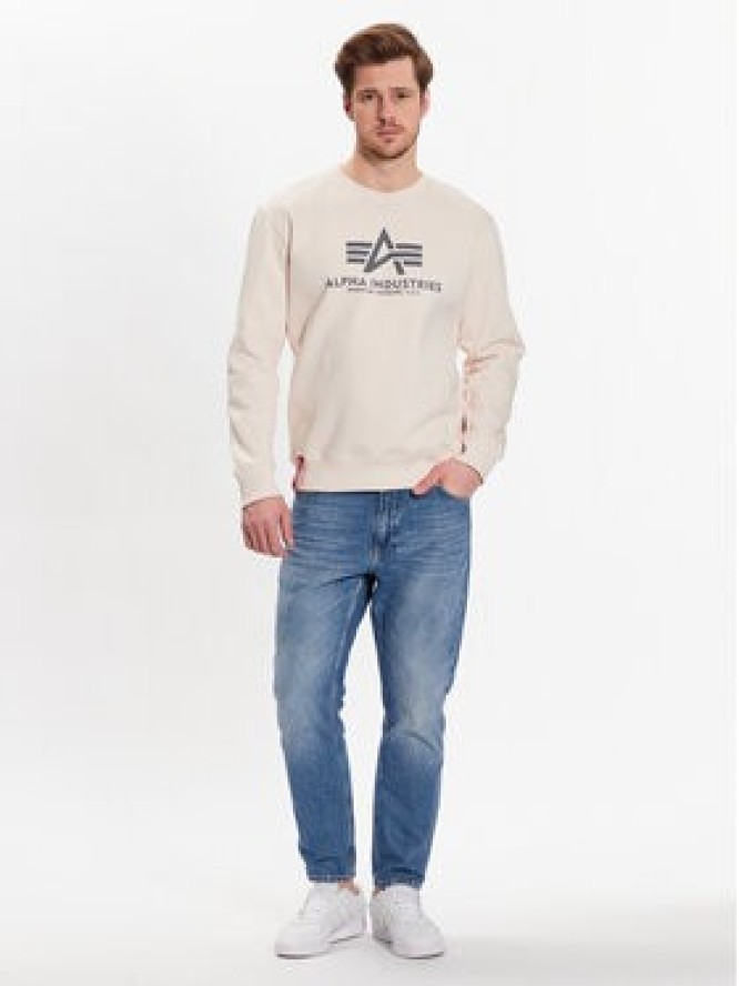 Alpha Industries Bluza Basic 178302 Écru Regular Fit