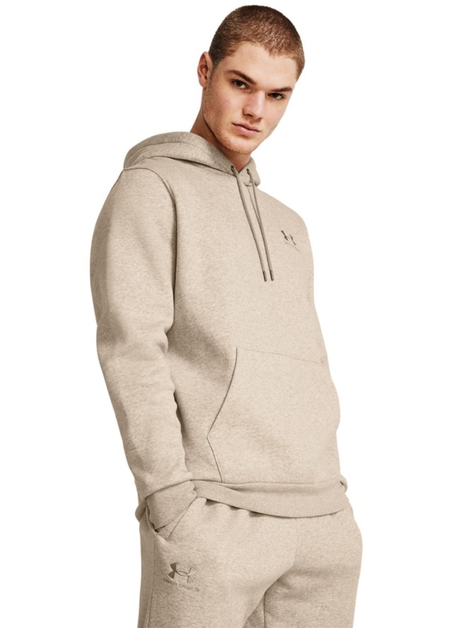 Bluza dresowa męska Under Armour UA Essential Fleece Hoodie - beżowa