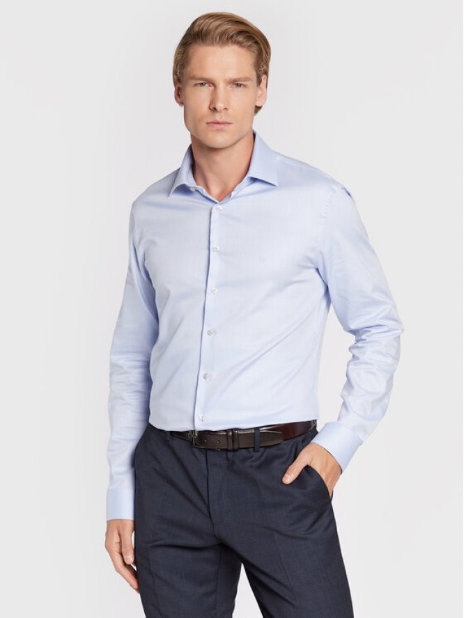 Calvin Klein Koszula K10K108427 Błękitny Fitted Fit