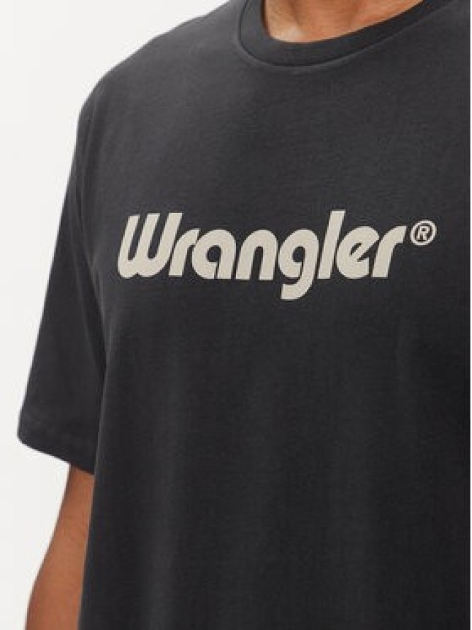 Wrangler T-Shirt Logo 112350526 Czarny Regular Fit
