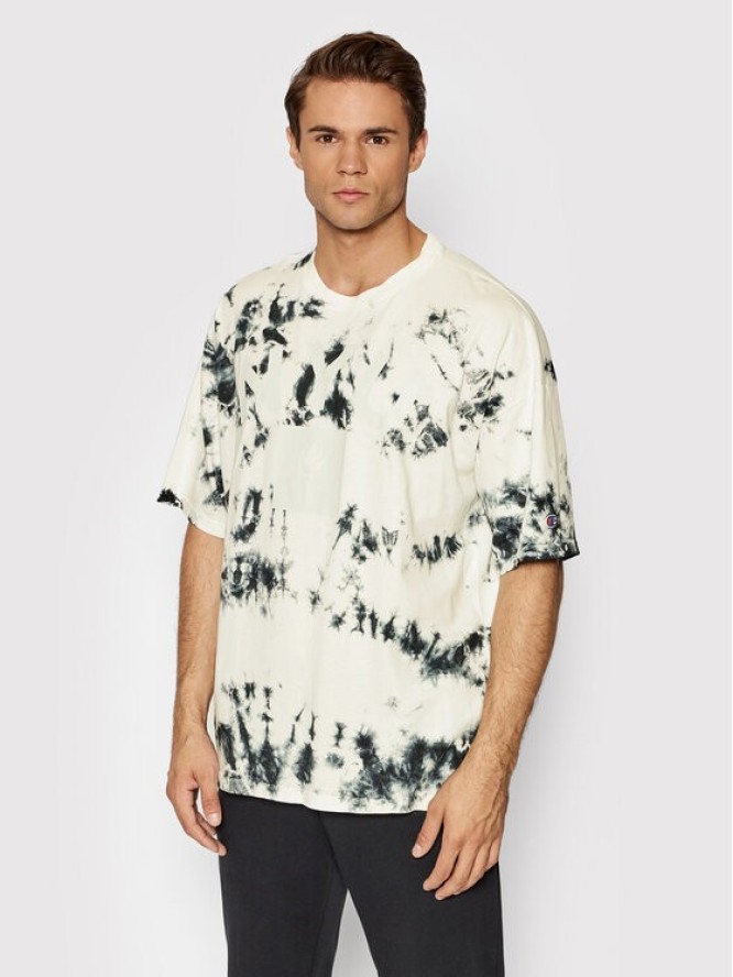 Champion T-Shirt Tie Dye 216821 Biały Regular Fit