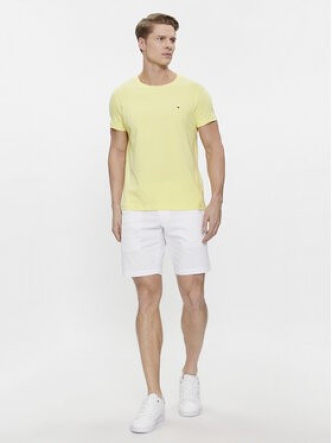 Tommy Hilfiger T-Shirt Stretch Slim Fit Tee MW0MW10800 Żółty Slim Fit