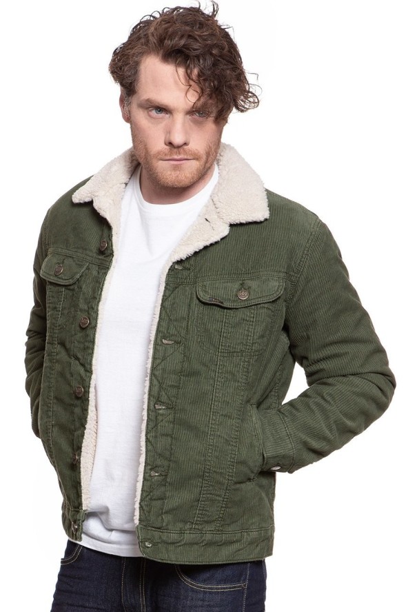 KURTKA ZIMOWA LEE SHERPA JACKET OLIVE GREEN L87AQM25