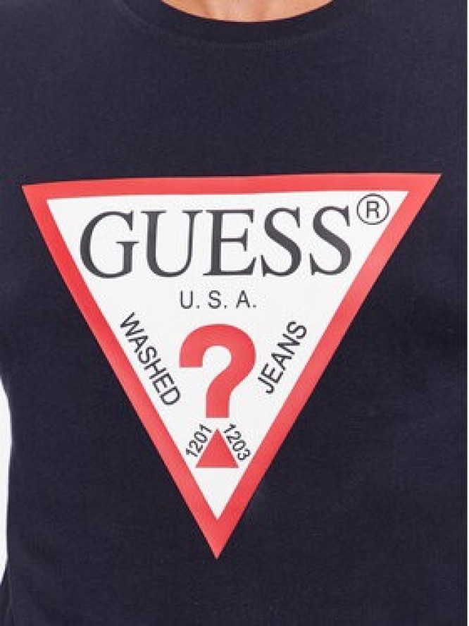 Guess Longsleeve Original Logo M2YI31 I3Z14 Granatowy Slim Fit