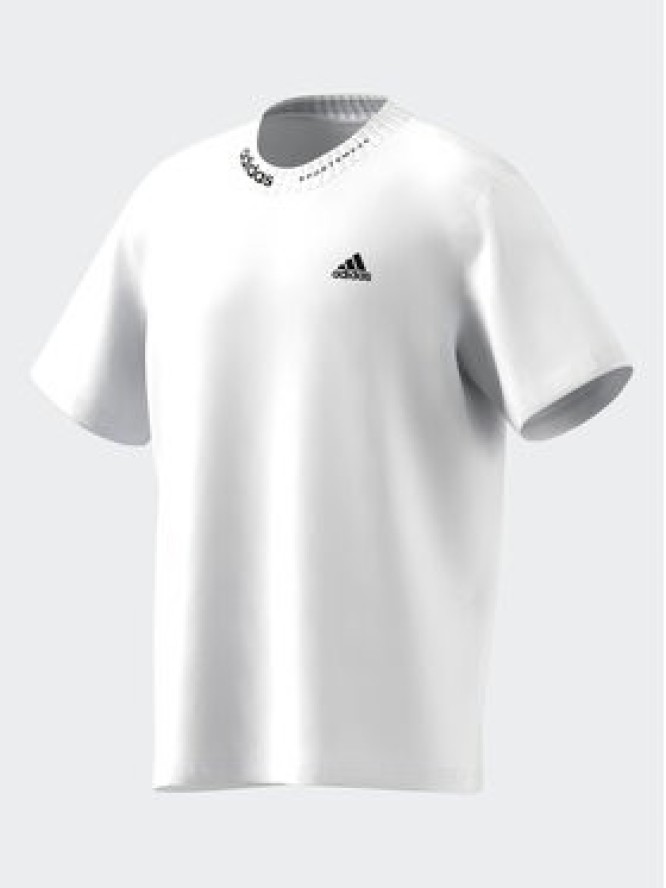 adidas T-Shirt HY1285 Biały Loose Fit