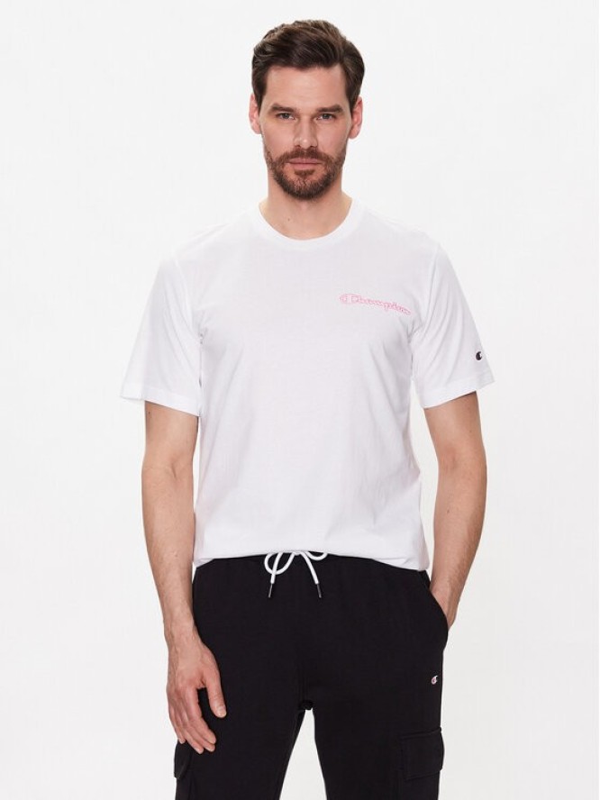 Champion T-Shirt 218482 Biały Regular Fit