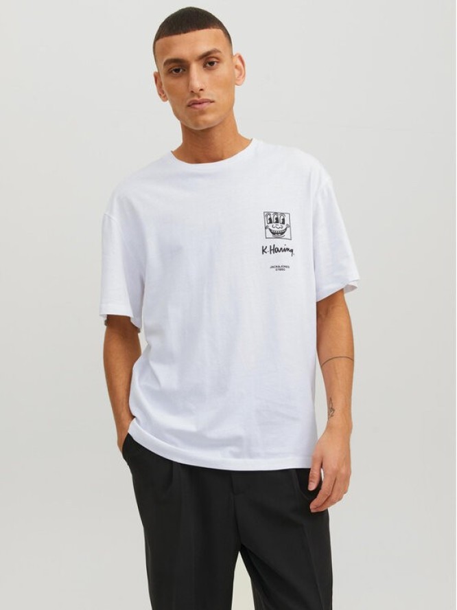 Jack&Jones T-Shirt Keith Haring 12230672 Biały Relaxed Fit