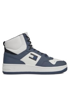 Tommy Jeans Sneakersy Tjm Retro Basket Sneaker Mid EM0EM01401 Granatowy