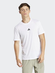 adidas T-Shirt Workout Logo IT2125 Biały Regular Fit