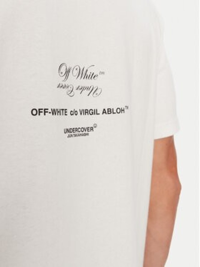 Off-White T-Shirt OMAA027G198770120188 Biały Regular Fit