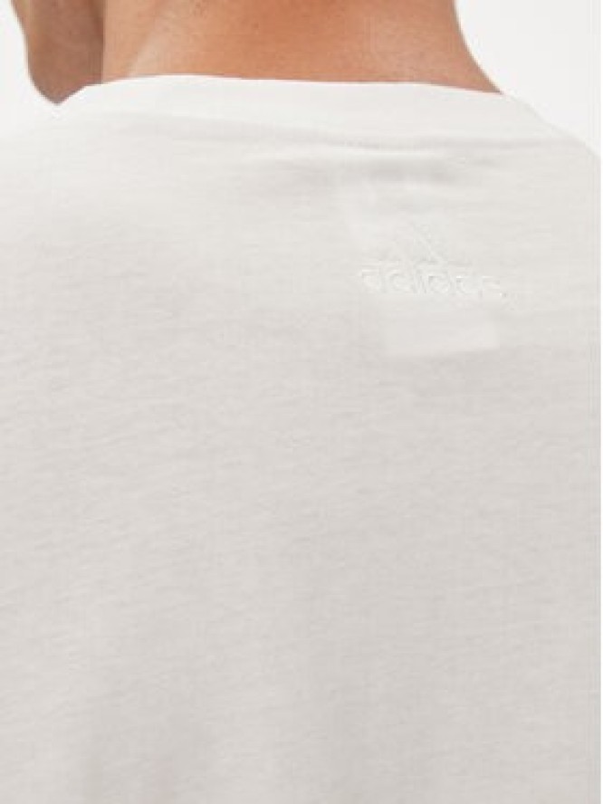 adidas T-Shirt Essentials Single Jersey Linear Embroidered Logo T-Shirt IC9276 Biały Regular Fit