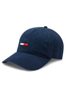 Tommy Jeans Czapka z daszkiem Tjm Elongated Flag Denim Cap AM0AM12427 Granatowy