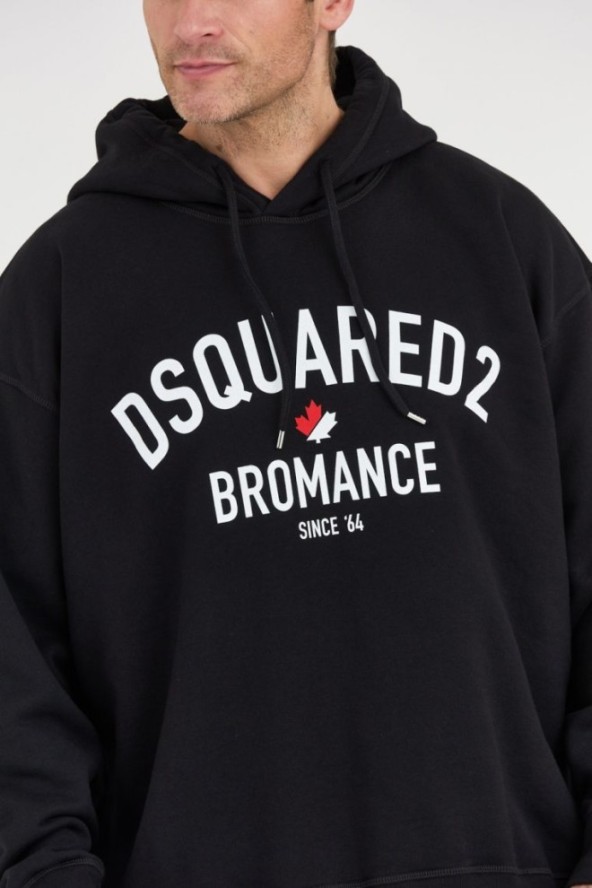 DSQUARED2 Czarna bluza męska bromance slouch hoodie