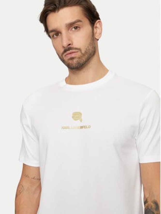 KARL LAGERFELD T-Shirt 755461 551235 Biały Regular Fit