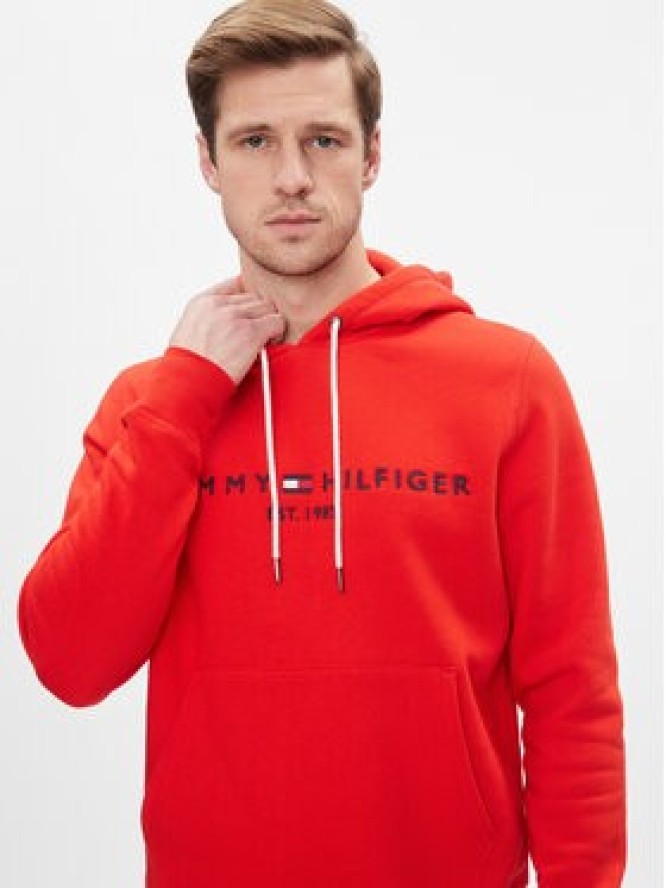 Tommy Hilfiger Bluza Tommy Logo Hoody MW0MW11599 Czerwony Regular Fit