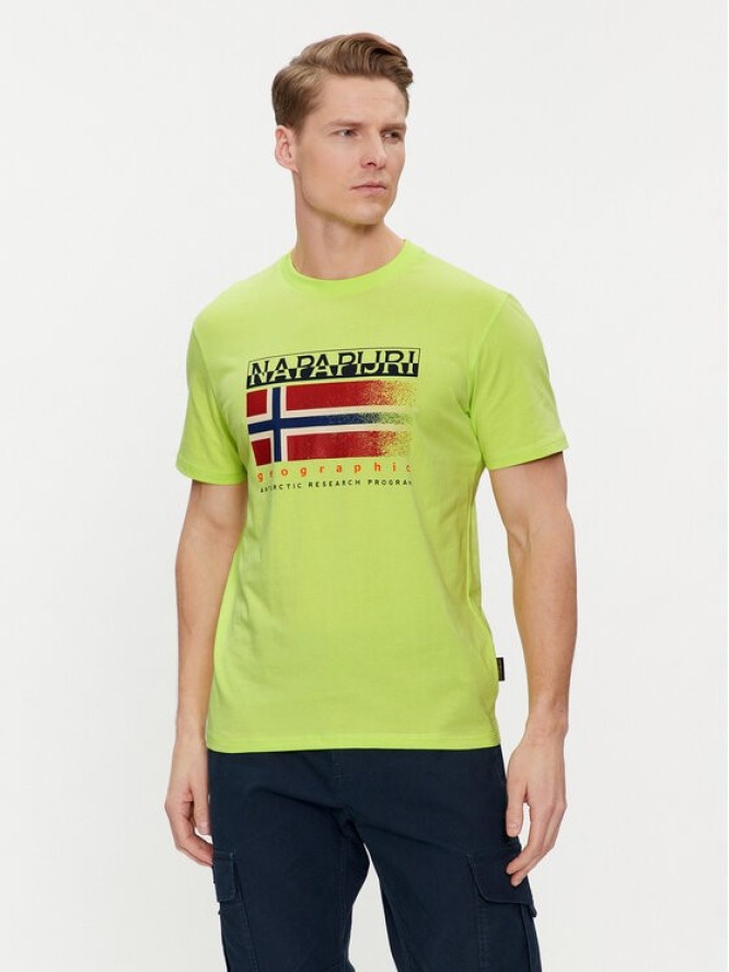 Napapijri T-Shirt S-Kreis NP0A4HQR Żółty Regular Fit