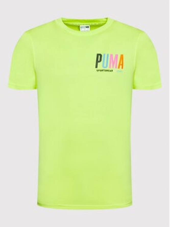 Puma T-Shirt SWxP Graphic 533623 Żółty Regular Fit