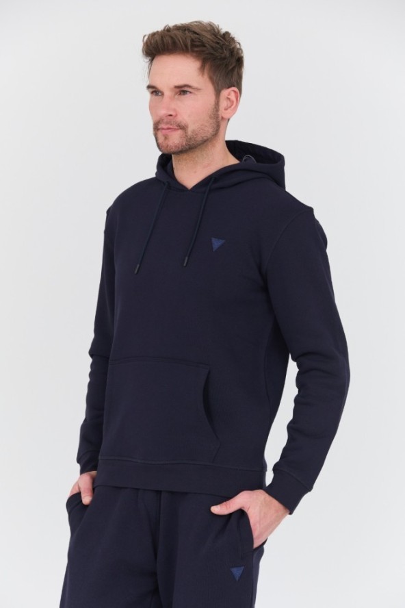 GUESS Granatowa bluza Aldwin Hooded